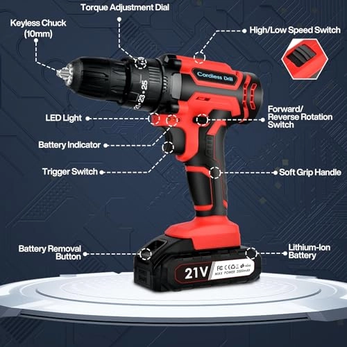 Cordless Drill Driver - 21V 2.0Ah