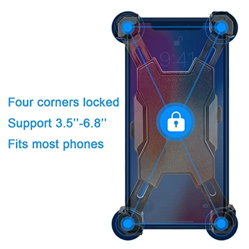 Motorcycle Phone Stand - 360 Degrees Rotating One-Handed Universal 3.5-6.8in