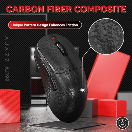 AJ199 Ultra-Lightweight Gaming Mouse - 2.4Ghz/BT/USB-C