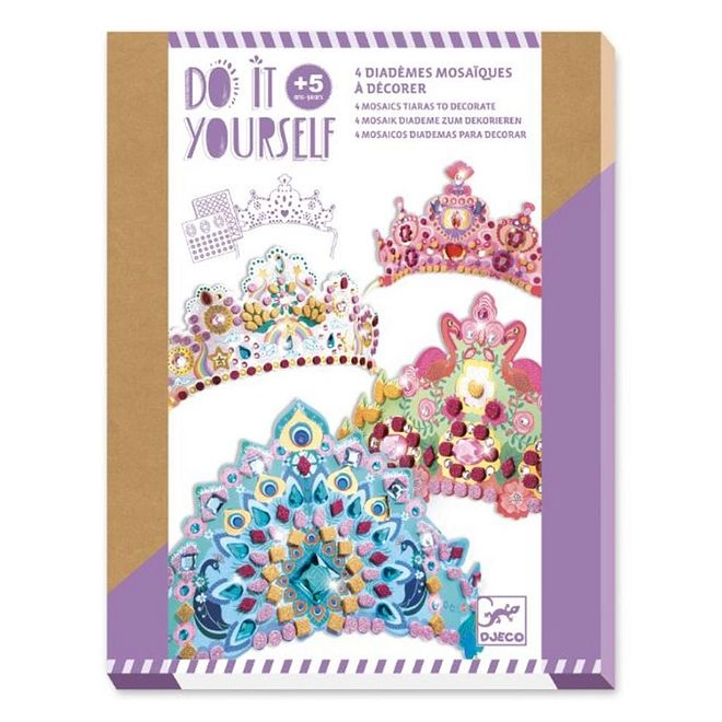 DJECO Princess Tiaras DIY Kit - 5+ years 4 pieces