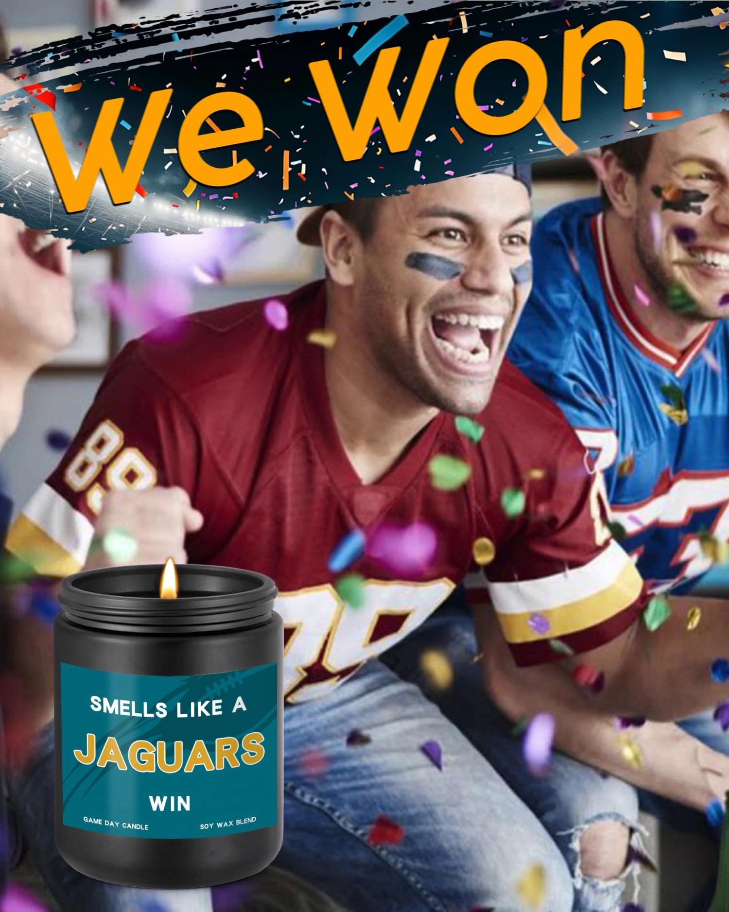 Smells Like A Jaguars Win Scented Candle - 1
