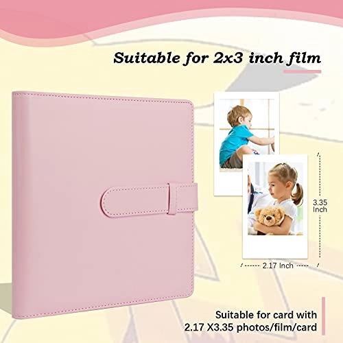 2x3" 256 Pockets Faux Leather Photo Album