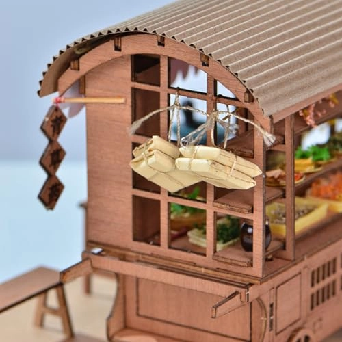 3D Wooden Puzzle Bookshelf Insert - Library of Books 1:24