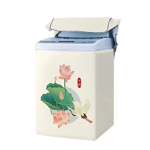 Washing Machine Cover - S capacity 4.5~5.5KG Lotus Flower
