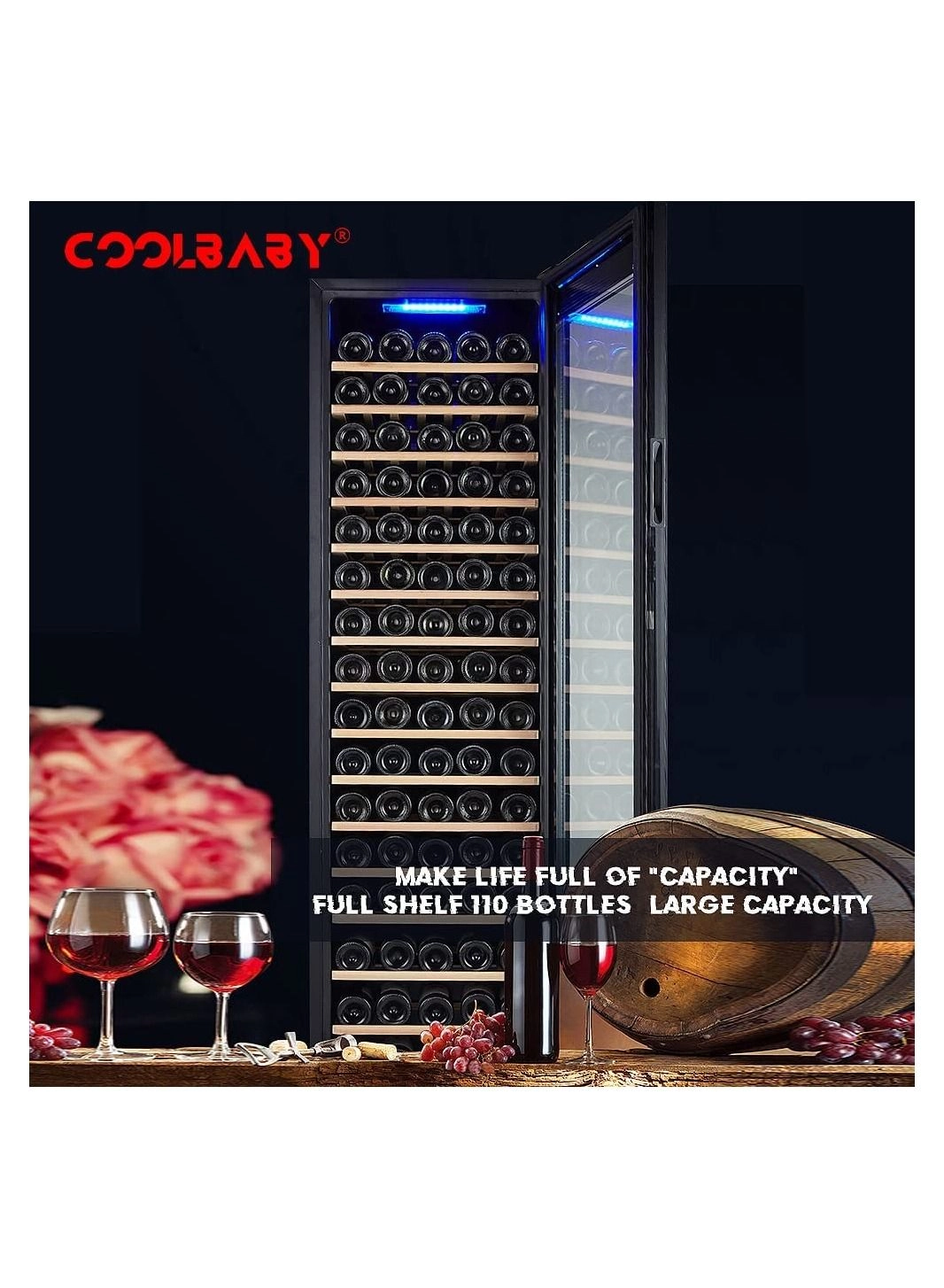 Thermostatic Wine Storage Cabinet - 110-Bottle 500L