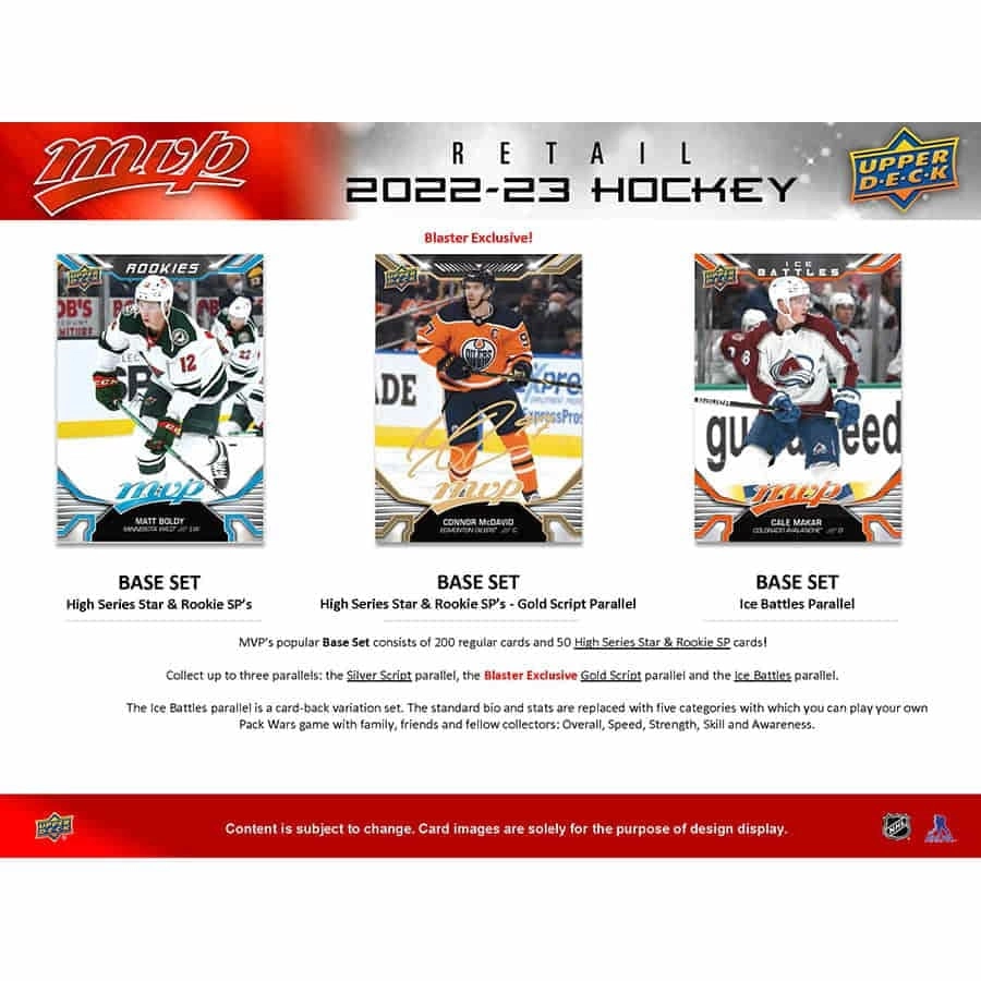 2022-23 MVP Hockey Trading Cards Factory Box Set - 40 pcs