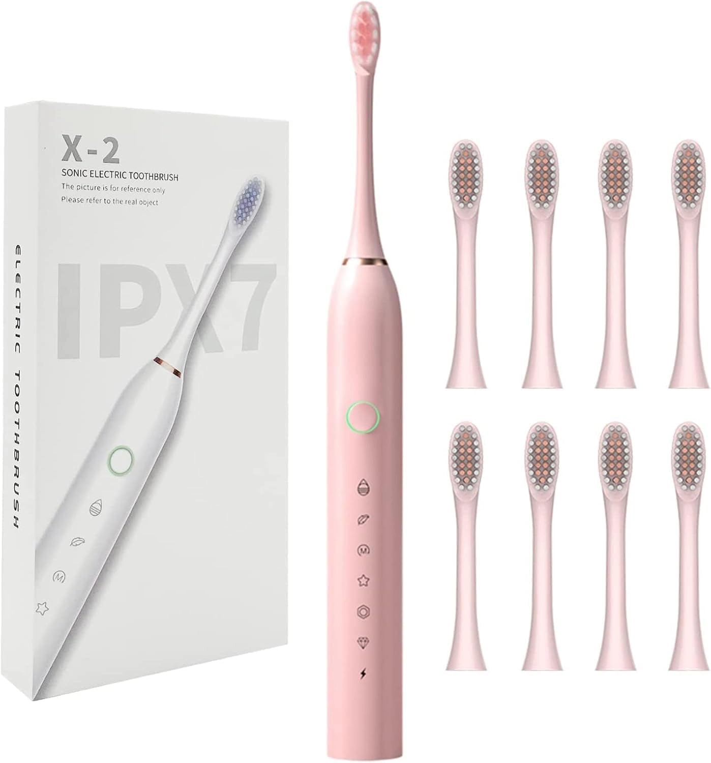 Sonic Electric Toothbrush - 6 Cleaning Modes IPX7 8 Brush Heads