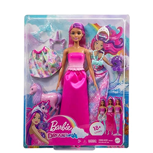 Barbie Dreamtopia Dress-Up Doll + Fantasy Pets