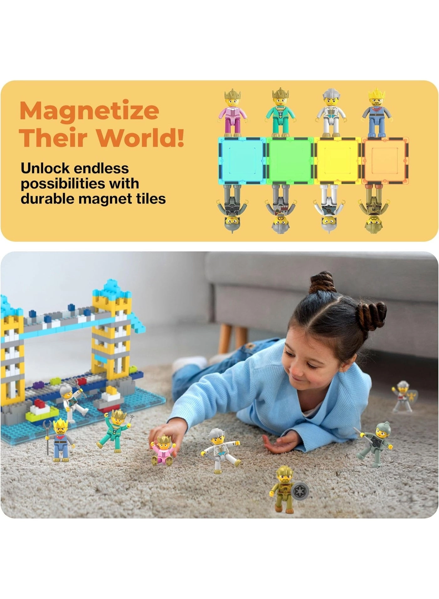 Magnetic Action Figures - King and Knights Kingdom 8 pcs