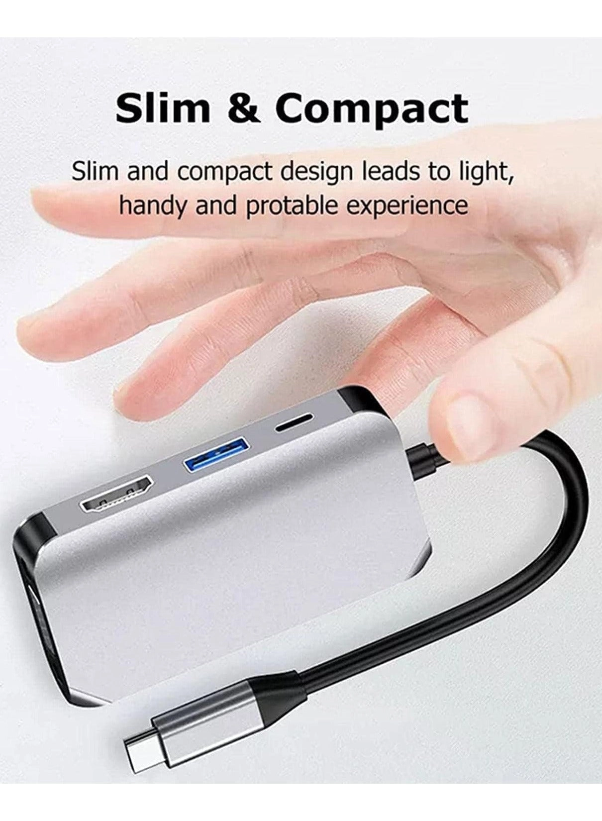 USB C Aadapter Hub - USB-C MacBook Series, Chromebook, Zenbook