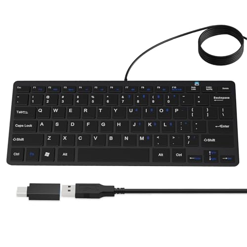 Ultra-Slim 78keys Mini Wired Keyboard - Wired