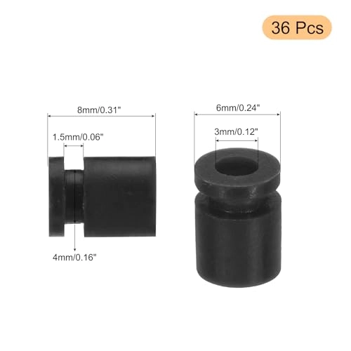 Anti-Vibration Rubber Balls - 36pcs Purple