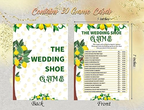 Wedding Shoe Game - 30 Cards