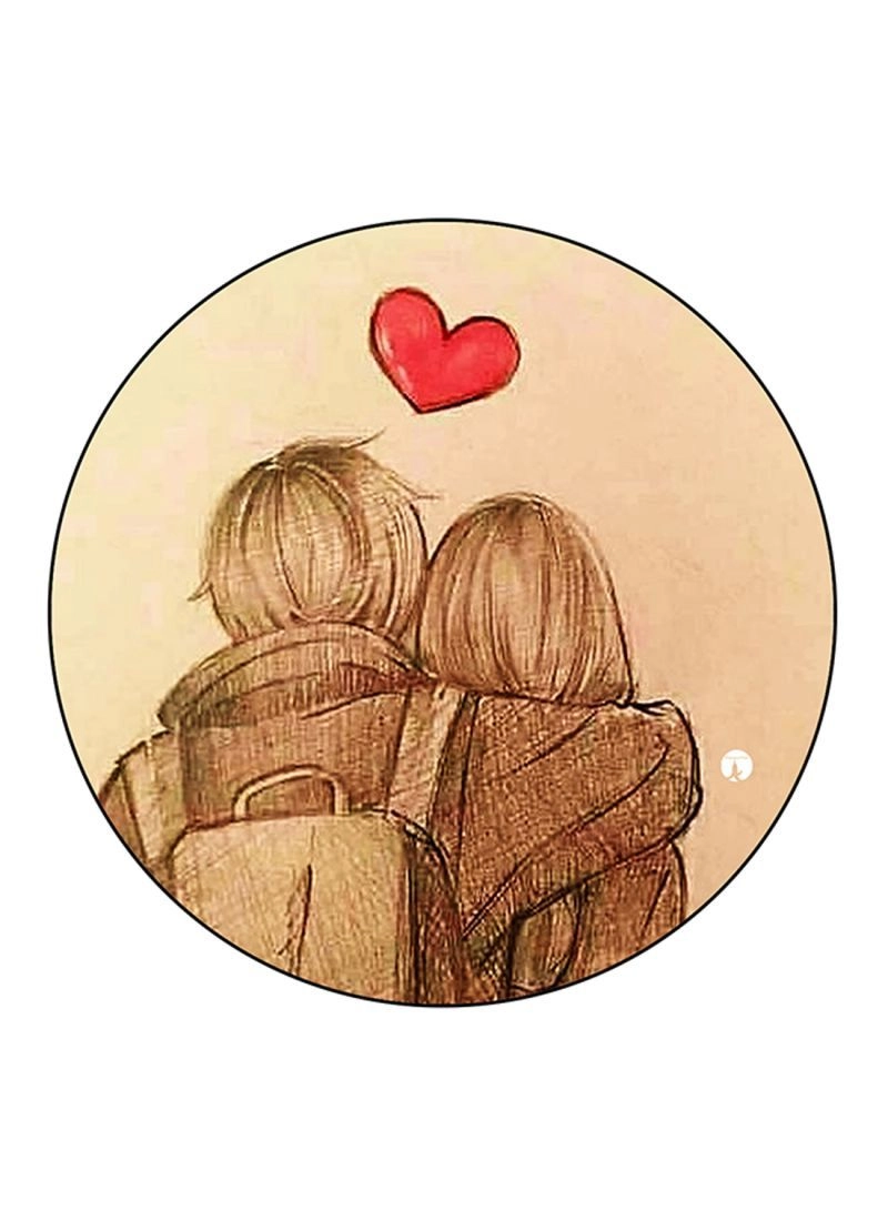 Boy And Girl Printed Gaming Mouse Pad