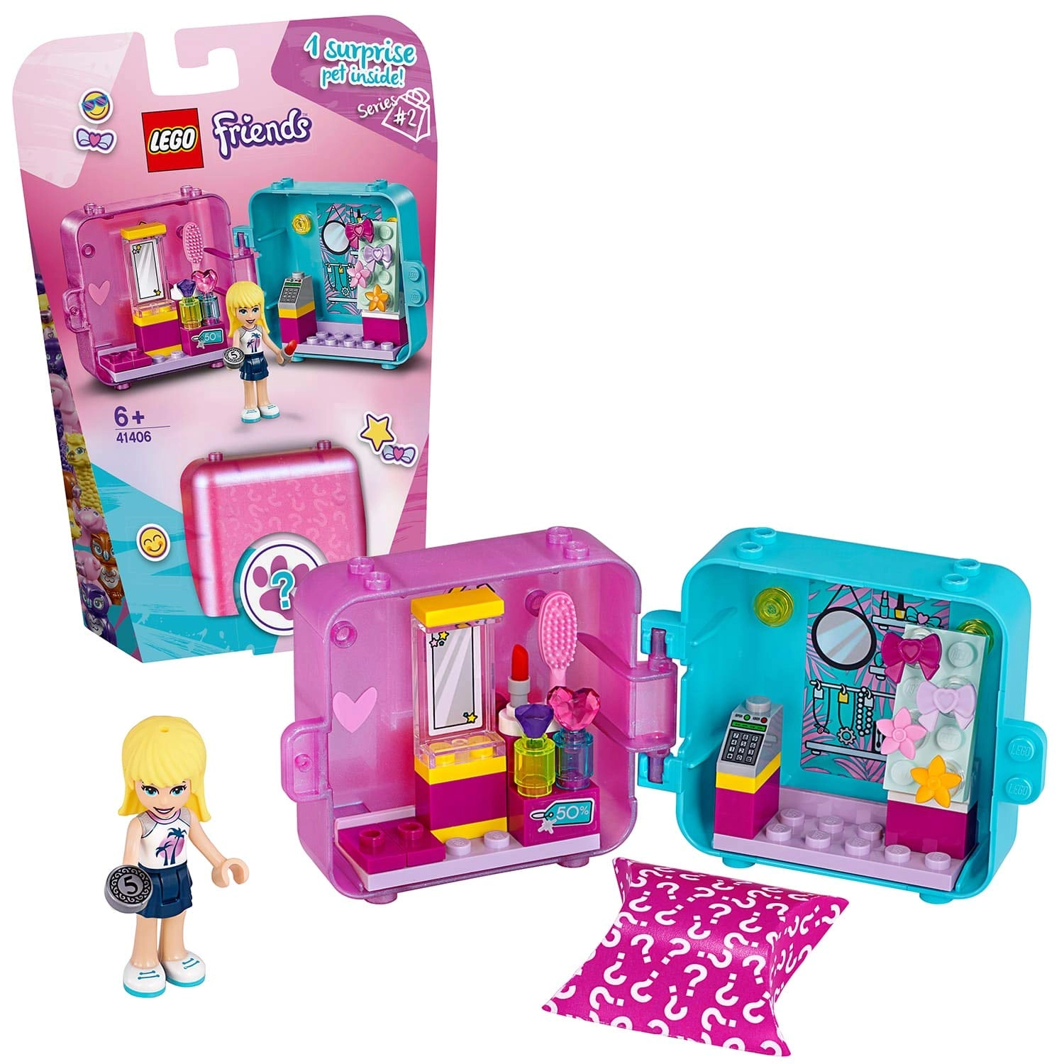 LEGO Friends Stephanie’s Shopping Play Cube (41406) - Mini-Doll Set