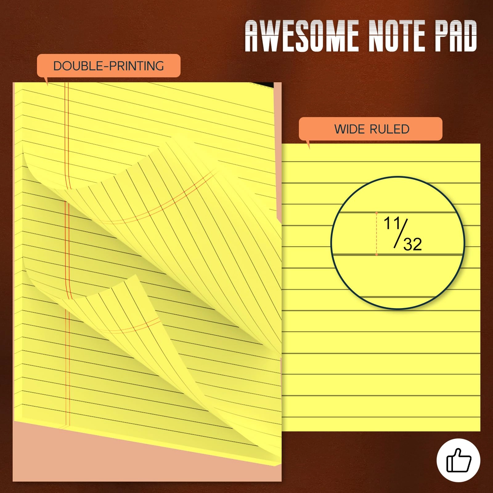 Legal Pad 8.5 x 11 Softcover - Lined 30 Sheets