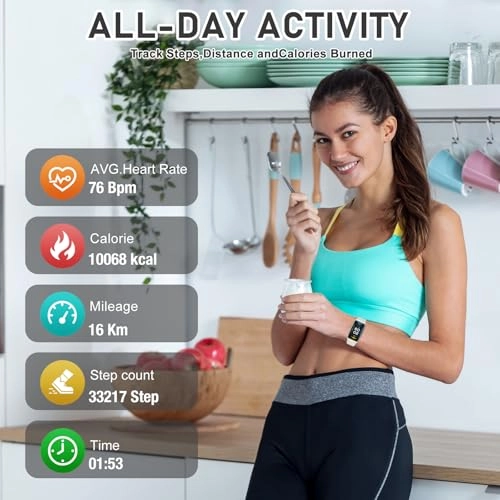 Fitness Tracker - 24/7 Heart Rate Blood Oxygen Sleep Tracker