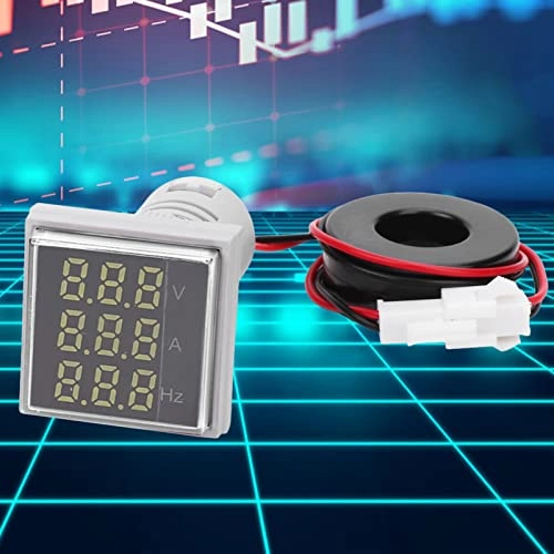3 in 1 Digital Display Voltmeter Ammeter Indication Light - 50~500V 0~100A 0~99Hz
