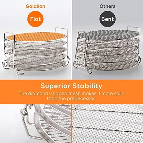 Air Fryer Rack - food-grade 304 stainless steel 5pcs