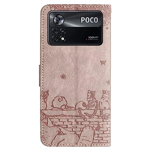 Cat Wallet Case Flip Cover for Xiaomi POCO X4 Pro 5G
