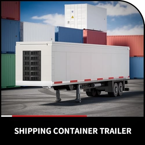 Technical Vehicle Series (660) - 304 Pieces Shipping Container Trailer Model