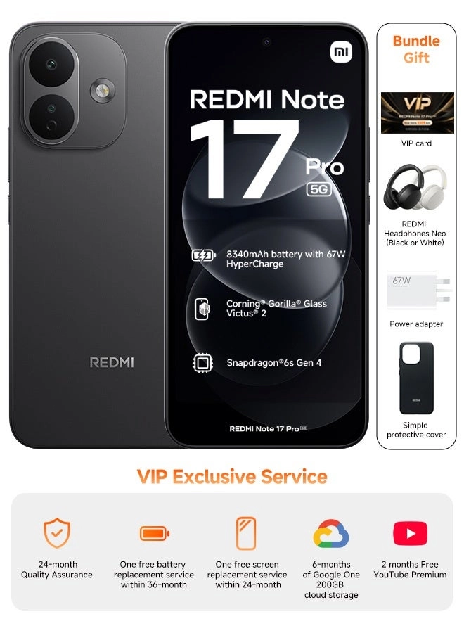 Note 17 pro 8GB 512GB + REDMI Headphones Neo