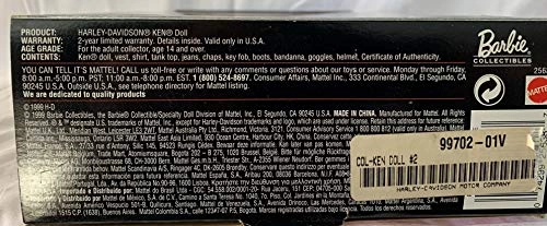 Harley Davidson Collectible Ken Doll - Faux Leather Blue/Black Ages 6+