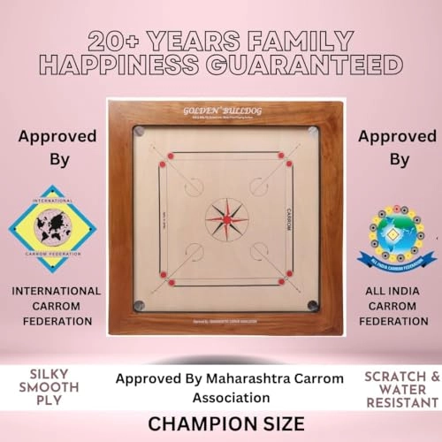 Golden Carrom Board