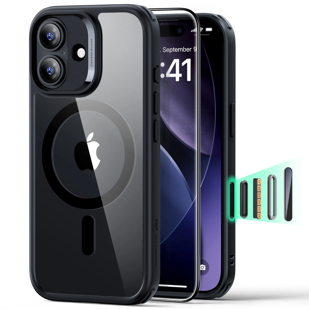 Electronic Silk Road Corp. Classic Hybrid Magnetic Case with Camera Control with MagSafe for iPhone 17