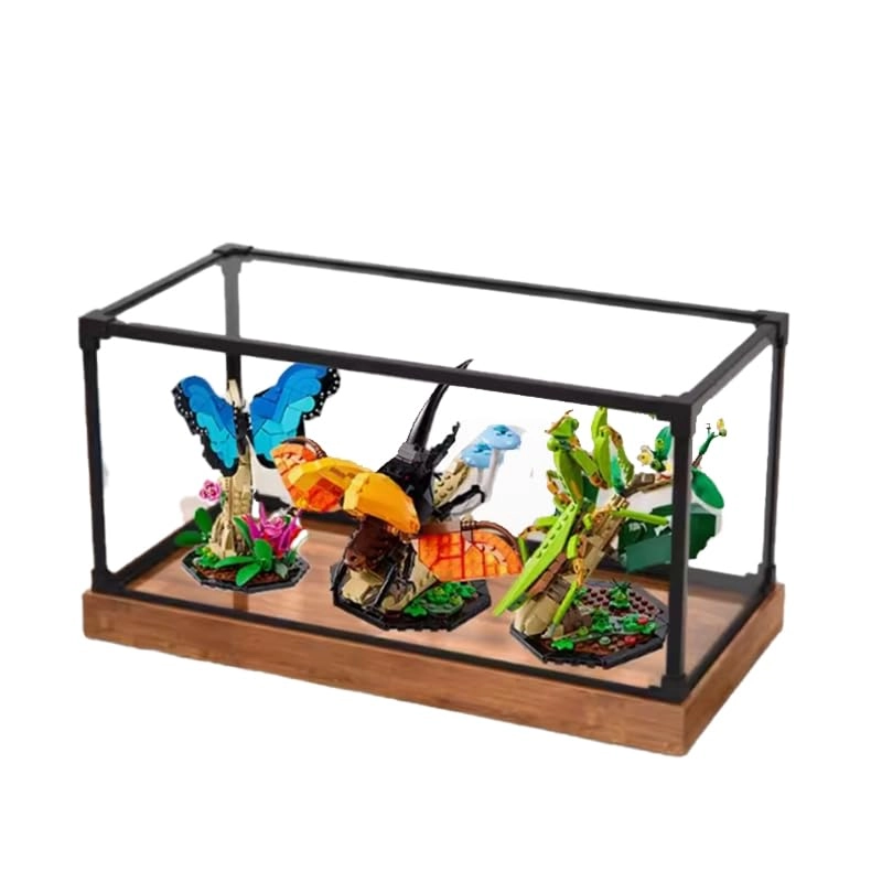 Acrylic Display Case (21342) - 15.74x7.87x7.87in Black Bottom