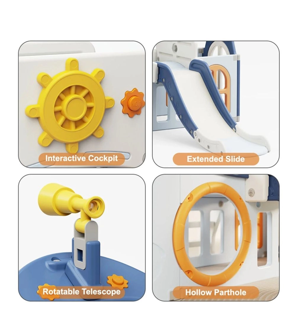 Little Story Boat Play House - Activity Slide Basketball