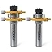 Tongue and Groove Router Bit - 1/2 Inch 2 PCS