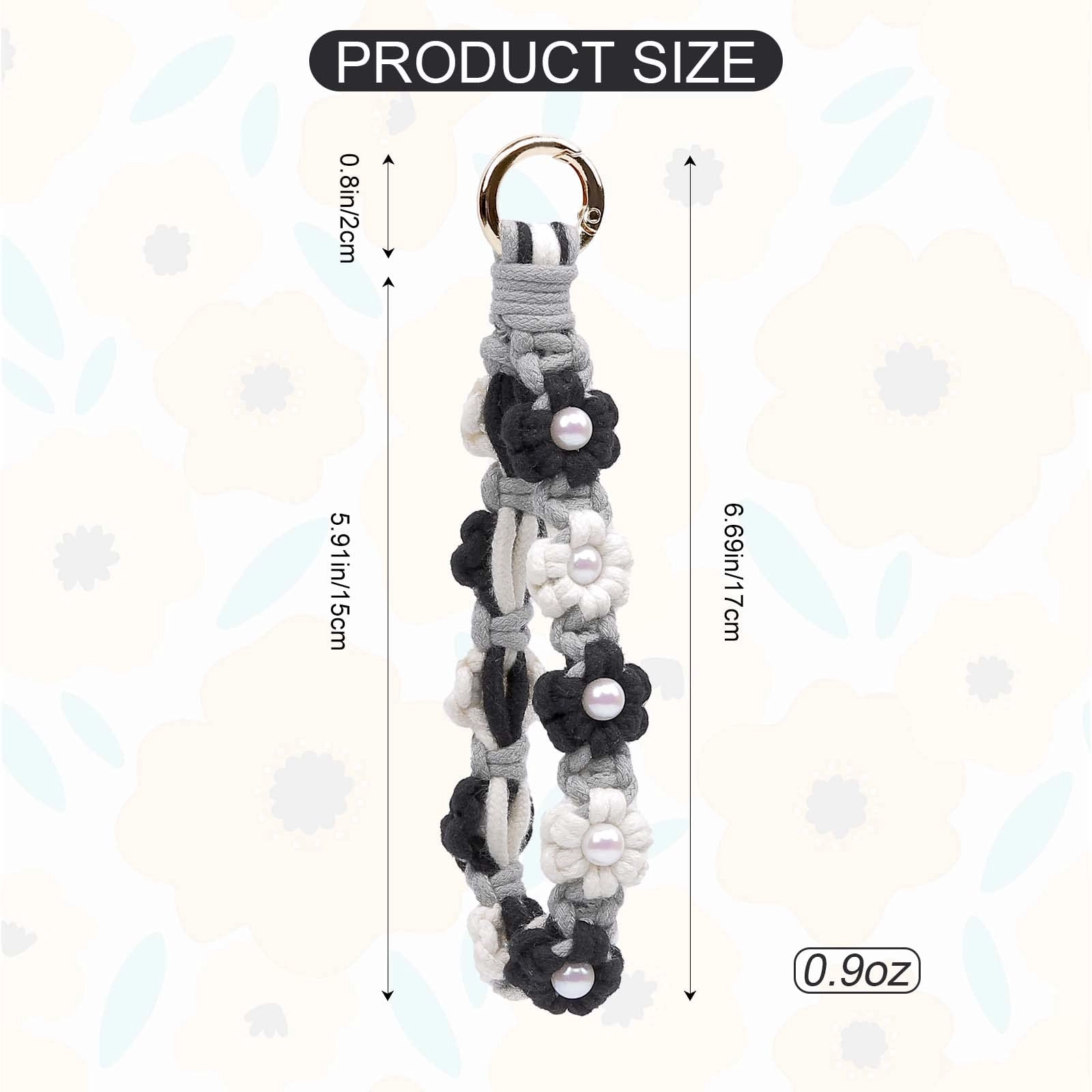 Boho Macrame Keychain - Car