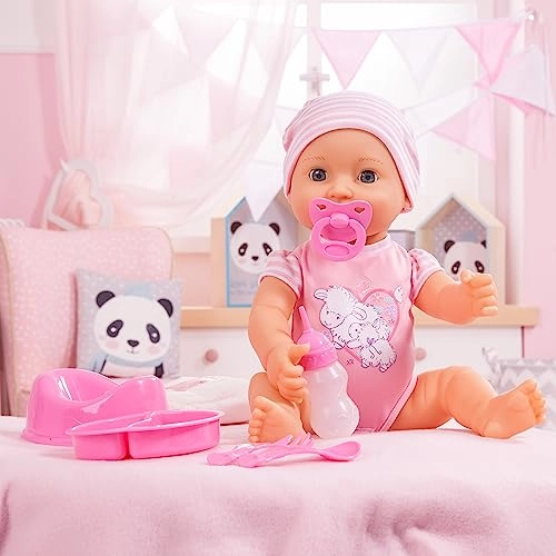 PICCOLINA NEWBORN BABY DOLL - 40 cm drink and wet sleeping eyes