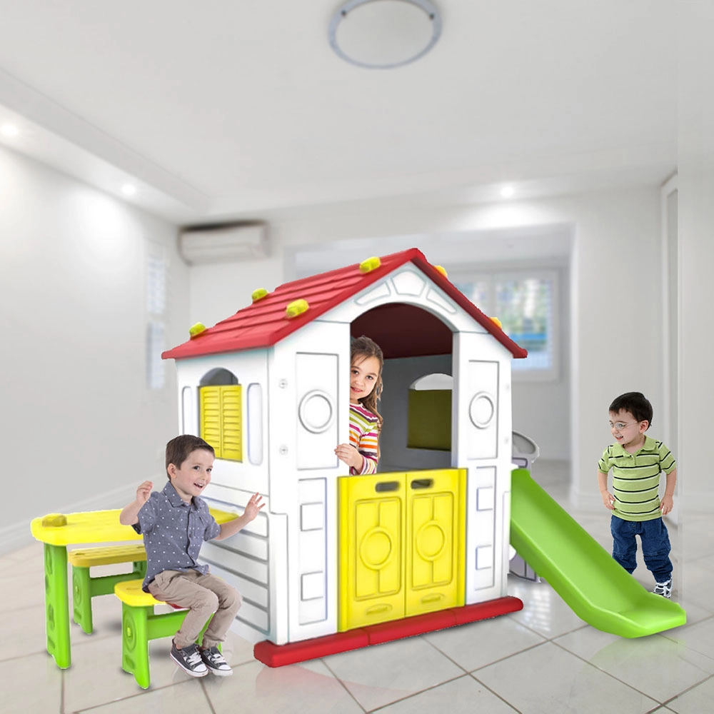 Sun N Shine Big Playhouse - Slide Swing Basketball Ring