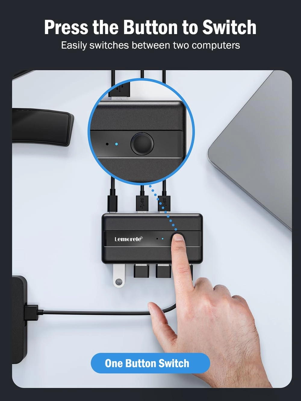 USB 3.0 Sharing Switch - 2 Computers 4 USB Ports