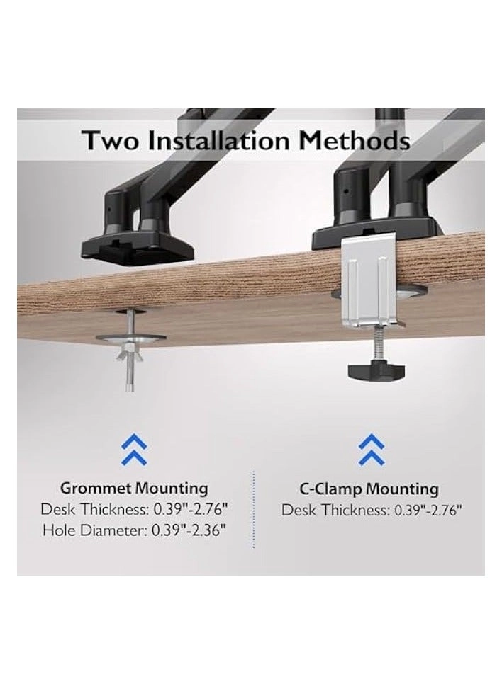 Dual Monitor Mount - 2 Monitors 32 inches 75mm or 100mm