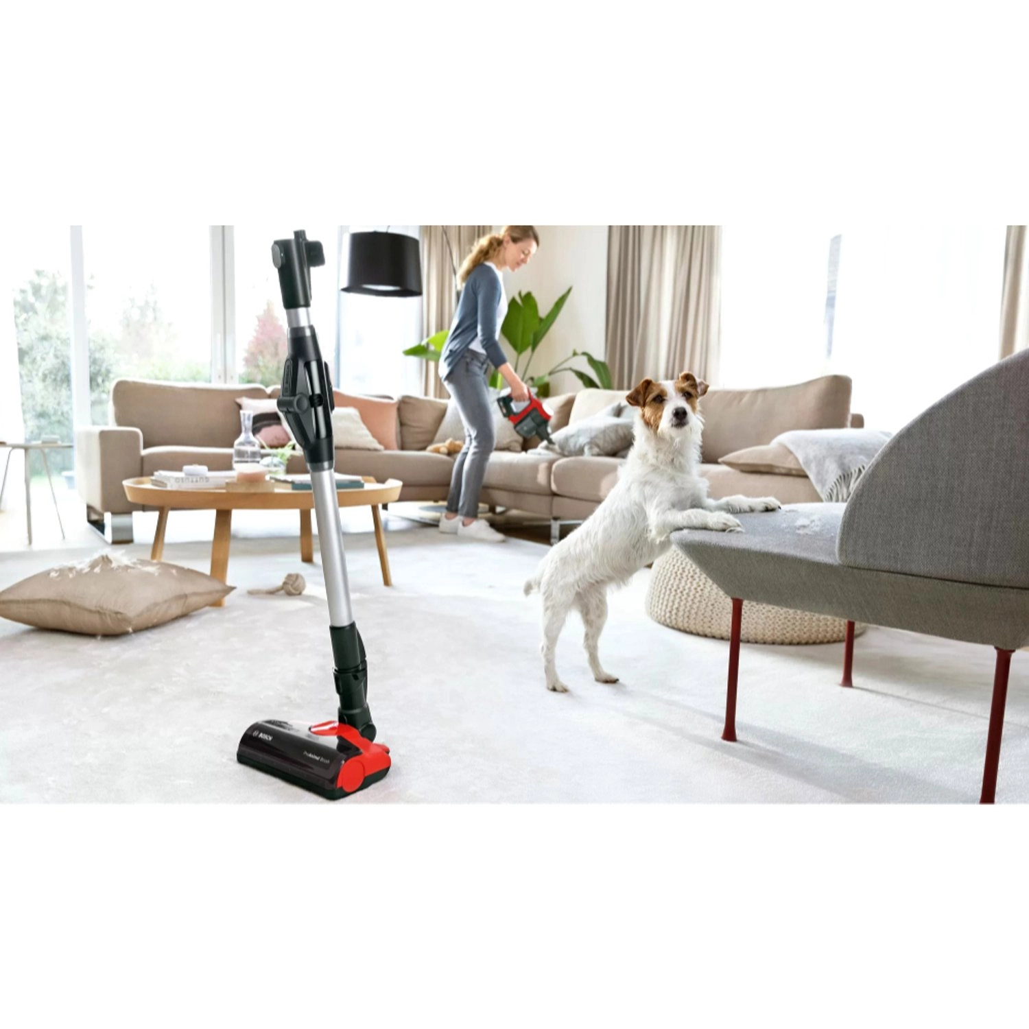 ProAnimal - Hand Stick Vacuum Cleaner Black/Red 3.0 Ah