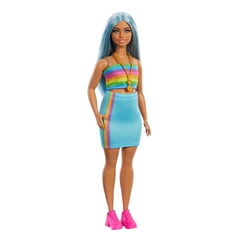 Barbie Fashionistas - Curvy Long Blue Hair RainbowAthleisure Ages 3+