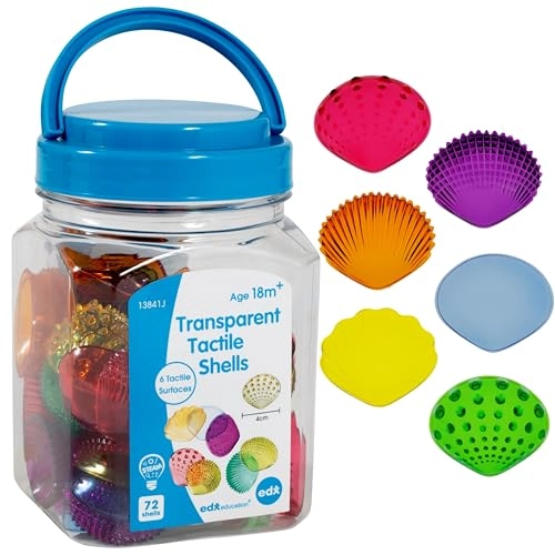 edxeducation Tactile Shells - 18m 72 pieces