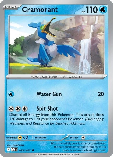 Pokémon Cramorant 058/167 - 1pcs