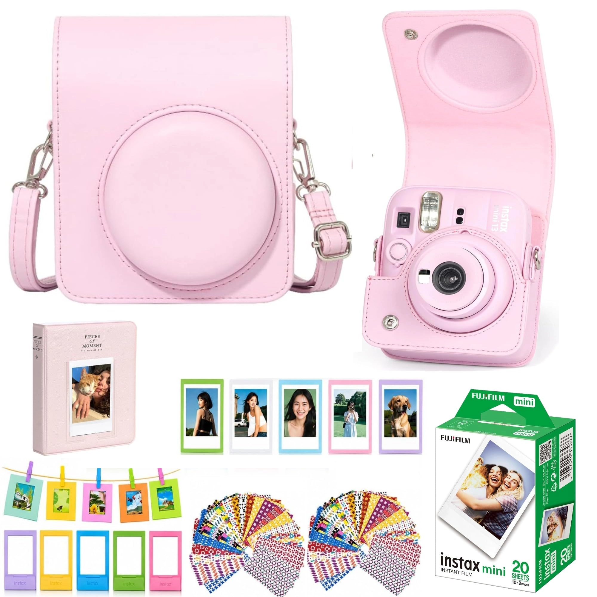 VIDIFY Instax Mini 13 Accessory Kit - Candy Pink 20 Shot