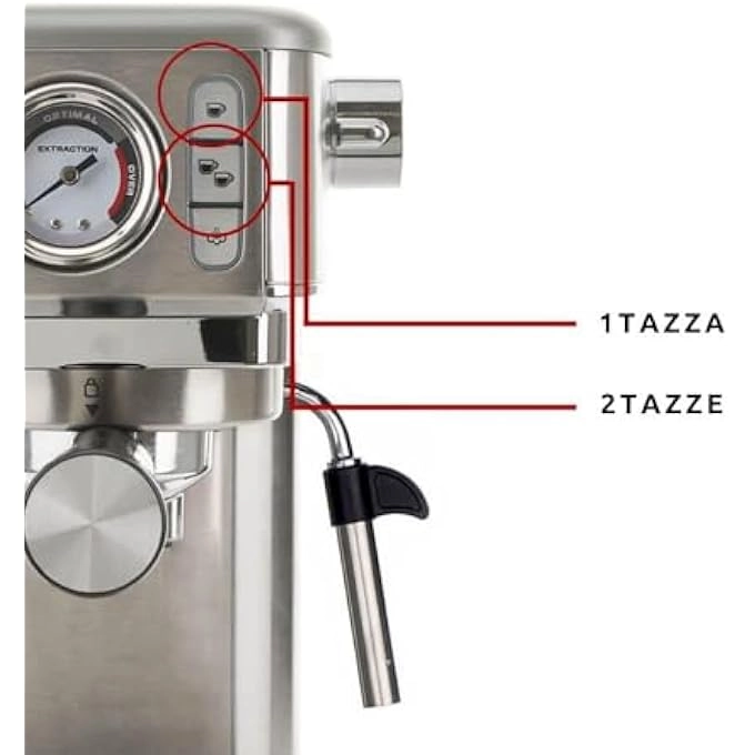 Pump Espresso Machine 15 Bar & Milk ART1381