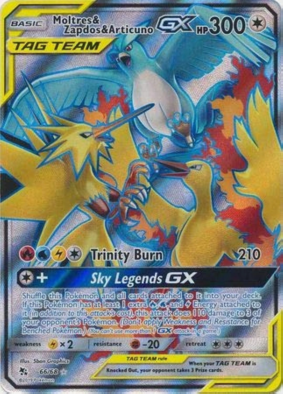 Pokmon Pokemon Moltres & Zapdos & Articuno Tag Team GX - 66/68 - English