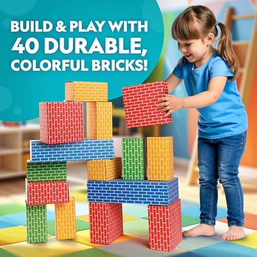 Jumbo Cardboard Building Blocks - 40 pcs
