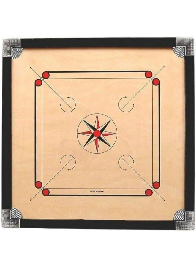 Carrom Board - Full Shiny Gloss Finish Coins Striker