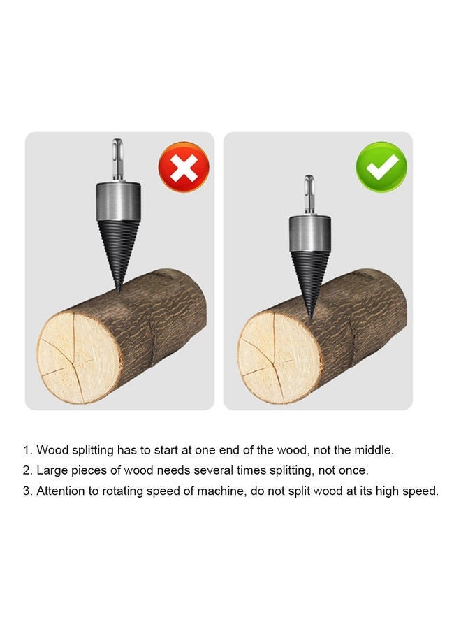 Square Shank Firewood Log Splitter Drill Bit - carbon steel 1 piece