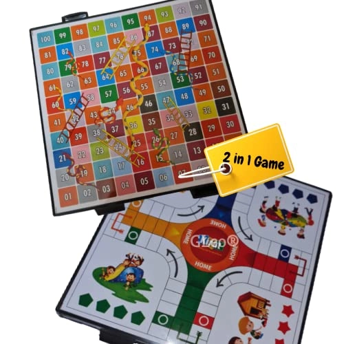 Snakes and Ladders with Ludo - 2 in 1 Magnetic Travelling