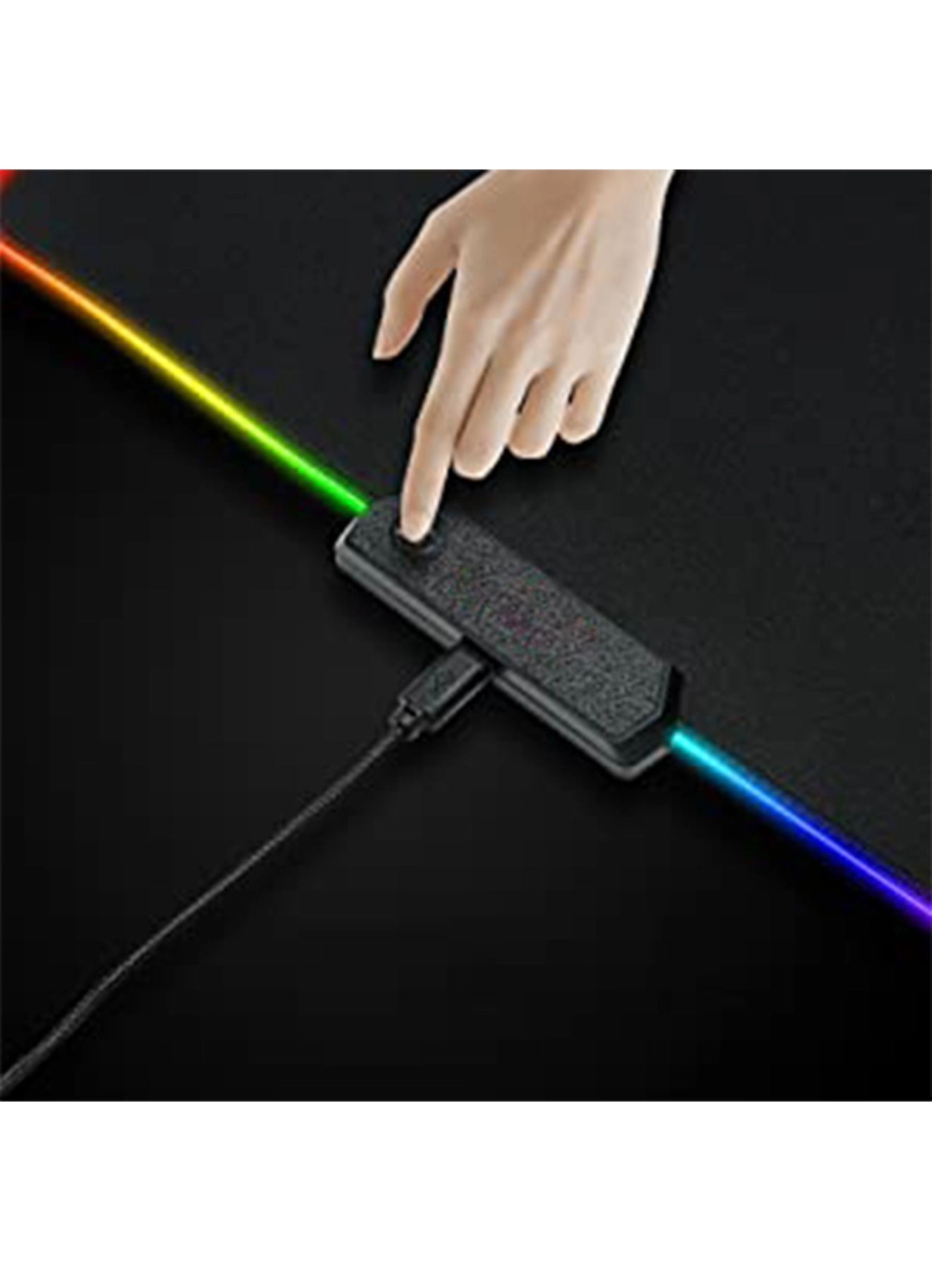 RGB Large Superfine Fiber Braided Gaming Mouse Pad