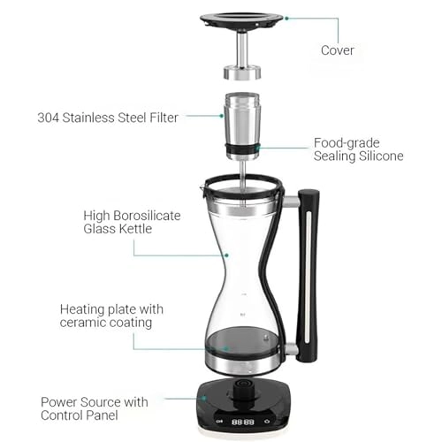 Electric Siphon Coffee Maker - 240ml 750W 3 Adjustable Gears